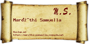 Maróthi Samuella névjegykártya